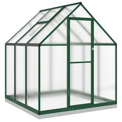 Helloshop26 - Serre tente abri plante fleur légumes avec cadre de base 169 x 169 x 202 cm aluminium vert 02_0044491 - 3000220200010_0