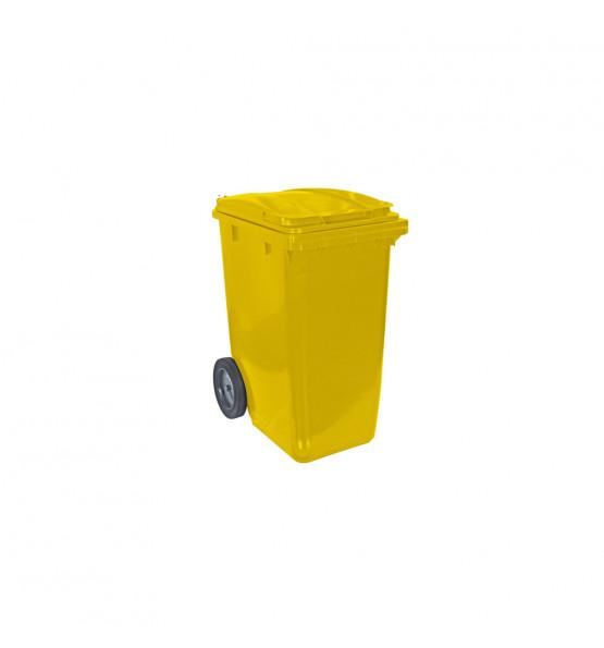 Lot de 10 bacs roulants 2 roues premium - 360L - ergonomiques et 100% recyclables - PLASTIK GOGIK_0
