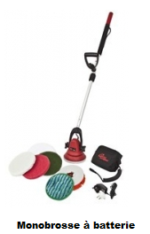 Monobrosse à batterie - basse vitesse, bi-vitesse, haute vitesse et mini monobrosse pour décapage, lavage, ponçage, lustrage_0