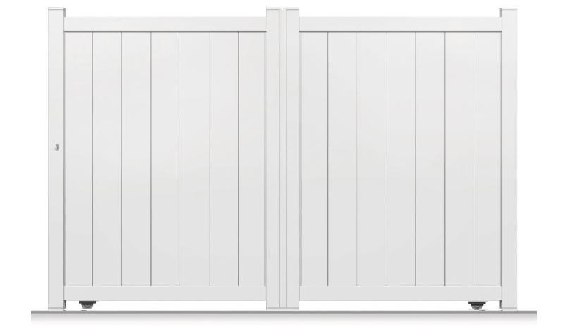 Portail coulissant aluminium OPC-212 - dimensions au choix - coloris standard RAL_0