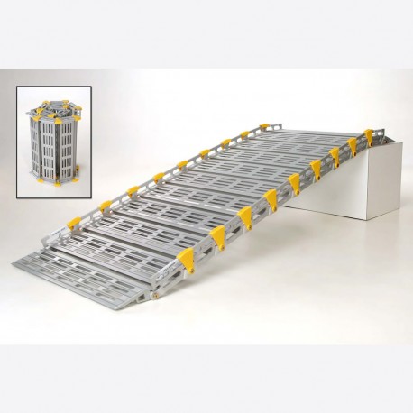 Rampe d'accès modulaire Roll-A-Ramp - aluminium anodisé - enroulable et ajustable - 76 ou 91 cm - 280 à 450 kg_0