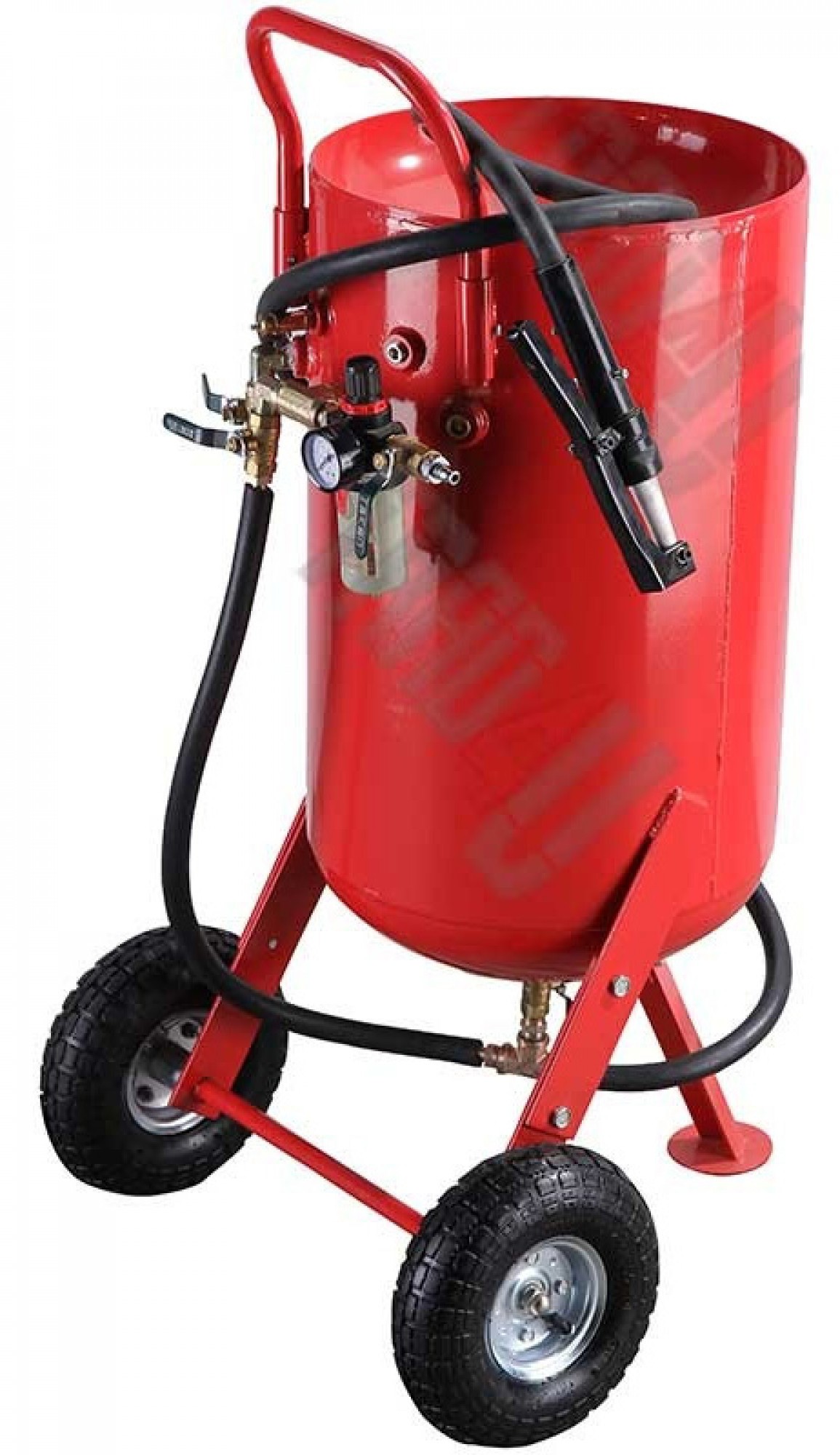 Sableuse mobile 100 litres - Accessoires inclus - EURO-EXPOS - Corps acier, roues 15 cm, réglage de puissance_0