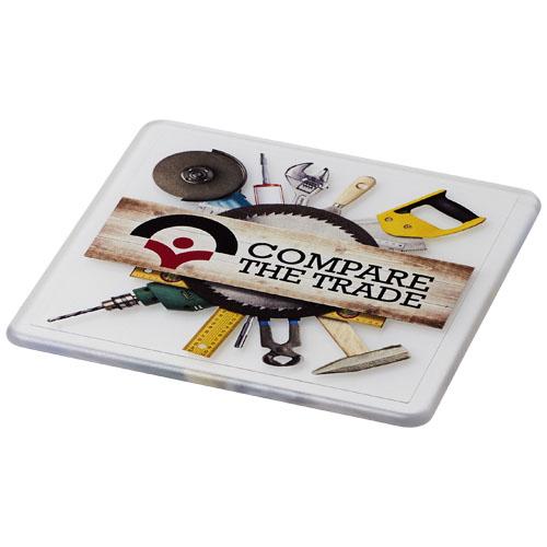 Sous-verre carré Renzo en plastique - solide avec bord biseauté - Plastique GPPS_0