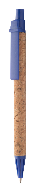 Stylo à bille en papier recyclé - revêtement en liège - encre bleue - 5g_0