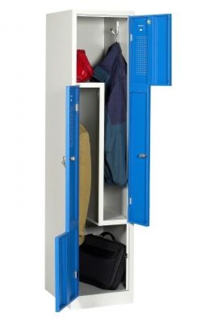 Vestiaire en L - 2 portes - Ligne 30L - Monobloc pour espaces réduits - Rangement vêtements longs_0