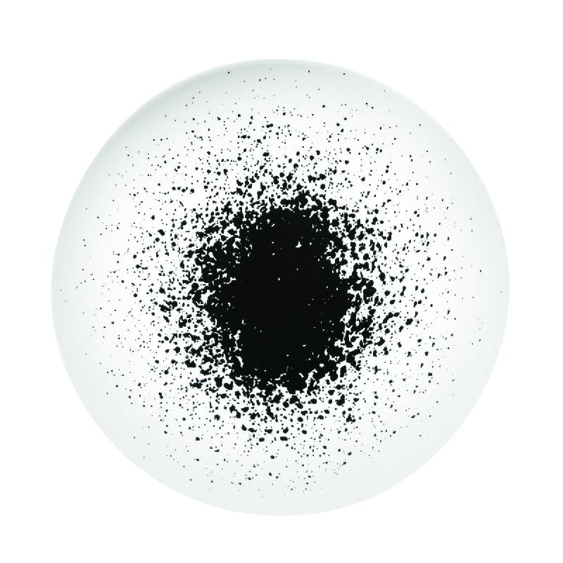 ASSIETTE PLATE ROND BLANC PORCELAINE Ø 197 MM SPLASH ARTY CREATION DEGRENNE