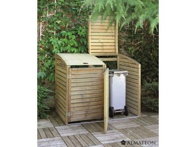 Cache-conteneurs et abris poubelle en pin - 0100034 / ALM 082017 - Almateon - L150 x P90 x H125cm - JARDIPOLYS by Burger_0