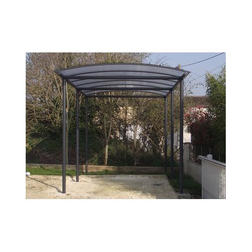 Abri camping-car simple en métal gainé PVC - 3,30 x 6,50 m - acier galvanisé plastifié - toiture polycarbonate traité anti-UV_0