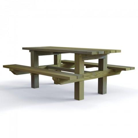 Table de pique-nique Campagnarde ADR110 - AD Production - en pin traité ou châtaignier, garantie 10 ans_0