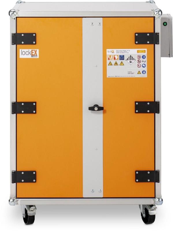 Armoire anti-feu batteries avec roulettes 8/10 LockEX 2.0 Premium 230 V - CEMO - 12120F_0