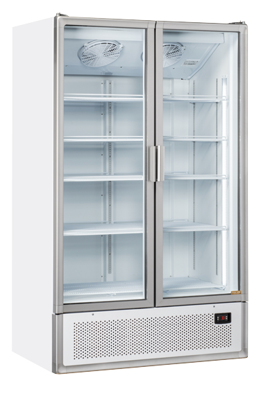 Armoire réfrigérée pour boissons blanc 2 portes vitrées led  1200l - TKG 1200 - CH_0