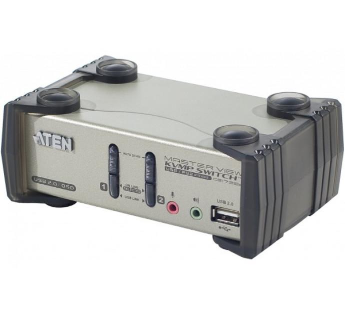 Switch KVM Aten CS1732B - 2 ports VGA/USB/Audio, hub USB 2 ports et OSD - Résolution jusqu'à 2048x1536_0