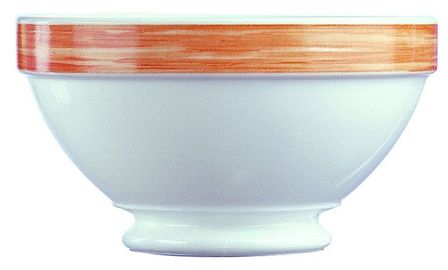 BOL EMPILABLE BLANC/ORANGE 51CL - LOT DE 6 - ARCOROC - BRUSH ORANGE