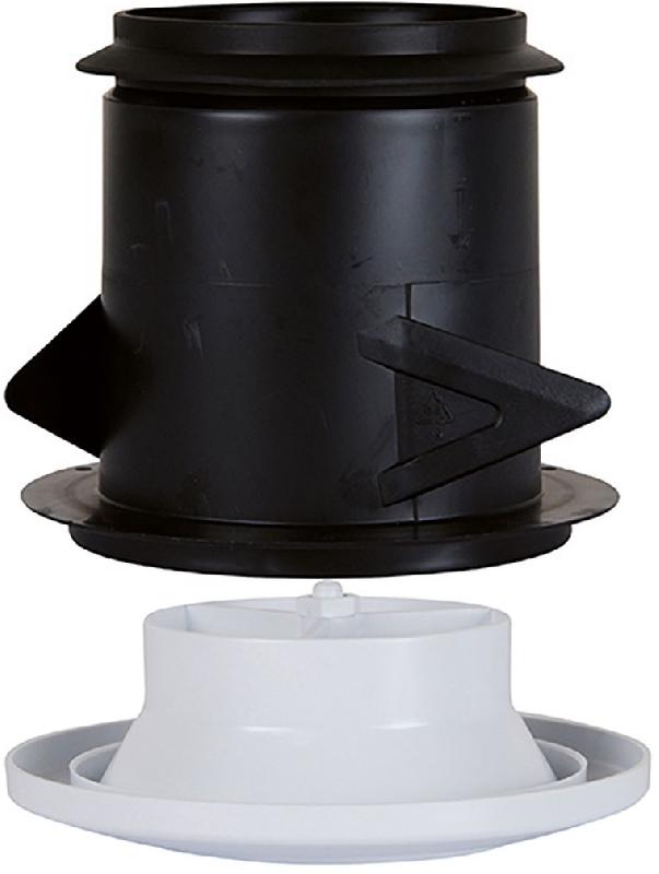 Bouche d'extraction et insufflation plastique réglable avec manchon placo 3 griffes - Ø 200 mm - AXELAIR - BRP200_0