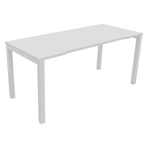 BUREAU ASTRO ARCHE DROIT ÉCHANCRÉ 160 X 70 BLANC/BLANC - BURONOMIC