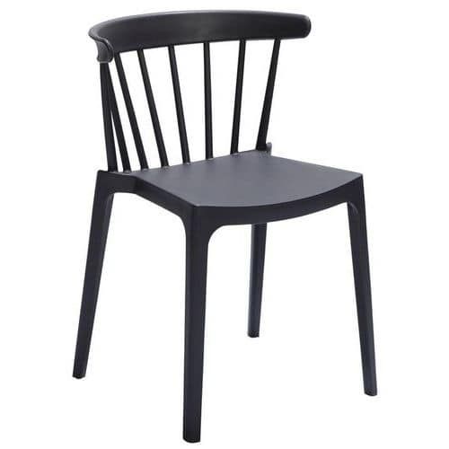 CHAISE EMPILABLE WINDSON NOIR POLYPROPYLÈNE