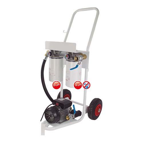 Chariot double filtration lubrifiants fût citerne 230v_0