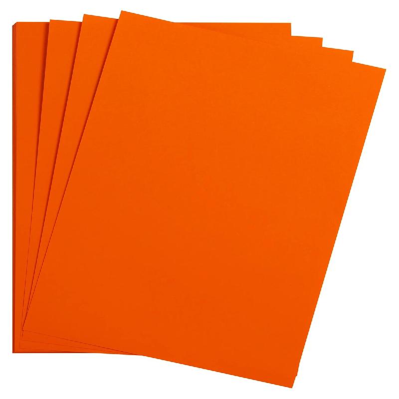Clairefontaine Rame de 125 feuilles de papier Maya, 270 g/m², 50x70, coloris orange - orange 397255C_0