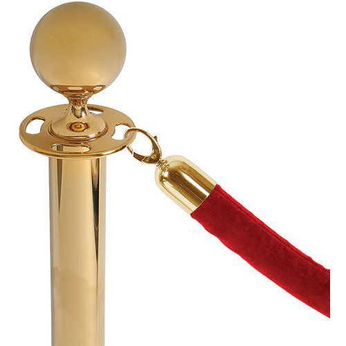 CORDE 15 M VELOURS ROUGE CROCHETS LAITON - JANSEN DISPLAY - SHOWDOWN DISPLAYS