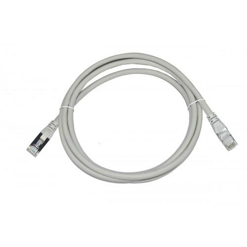 CORDON DE BRASSAGE GRIS 4 PAIRES RJ45 S/FTP CAT.6A LSZH - LONGUEUR 2 MÈTRES GENESIA