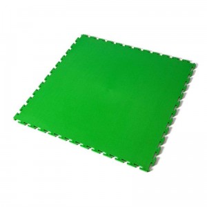 Dalle pvc lisse grainée verte industrie 7mm_0