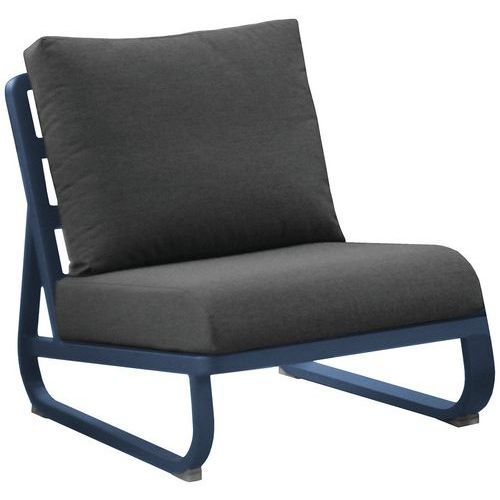 FAUTEUIL ANTONINO - BLEU COUSSIN GRIS - PROLOISIRS