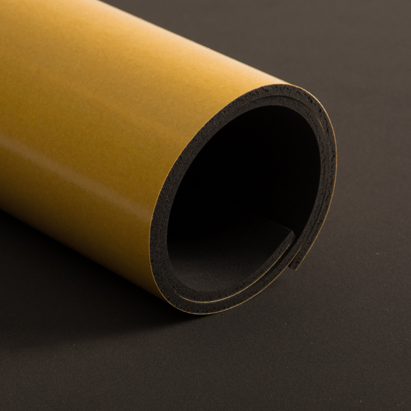 CAOUTCHOUC MOUSSE EPDM AVEC ADHÉSIF 2 MM