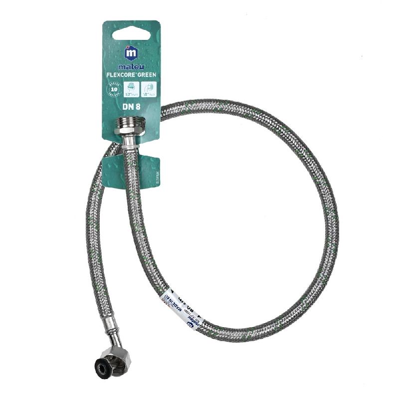 Flexible de raccordement inox DN8 80 cm - Mâle/Femelle 15 x 21 - Usage sanitaire - Garantie 10 ans_0
