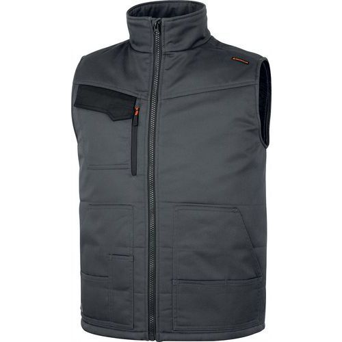 GILET DE TRAVAIL SANS MANCHE STOCKTON3 GRIS/ORANGE - 3XL - DELTA PLUS
