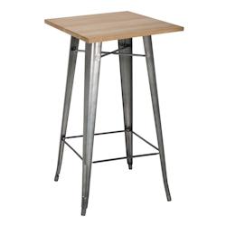 GHP Halenbeek Mange debout MONACO, acier et teck, 105 x 70 x 70 cm, gris/marron - acier 615020TW_0