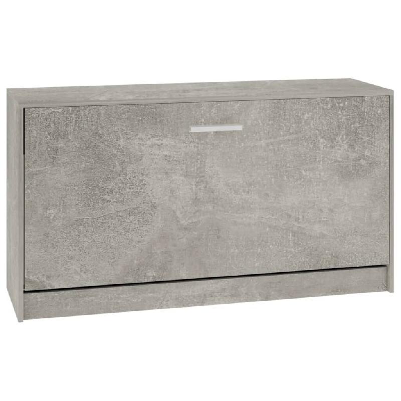 Helloshop26 - Banc à chaussures bottes commode étagère meuble entrée rangement 80 x 24 x 45 cm bois d'ingénierie gris 02_0022974 - gris aluminium_0