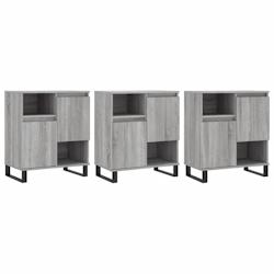 Helloshop26 - Buffet bahut commode armoire meuble de rangement organisateur cuisine salle de séjour salons 3 pcs sonoma bois 02_0037186 - 30002132584_0