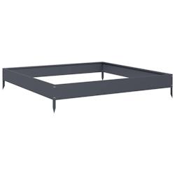 Helloshop26 - Jardinière bac lit surélevé plantes fleurs terrasse jardin de jardin 100 x 100 x 18,5 cm acier anthracite 02_0039255 - 3000218570804_0