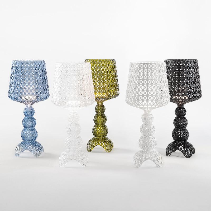 KARTELL LAMPE DE TABLE LED MINI KABUKI, BLEUE, HAUTEUR 70 CM
