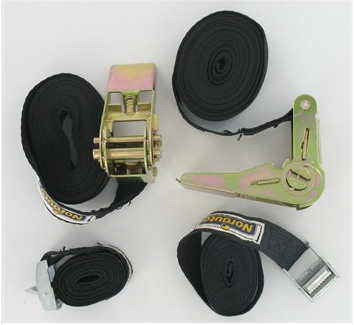 Kit d'arrimage Norauto - 4 sangles (2 à cliquet 5m - 200kg + 2 à boucle 2m - 100kg)_0