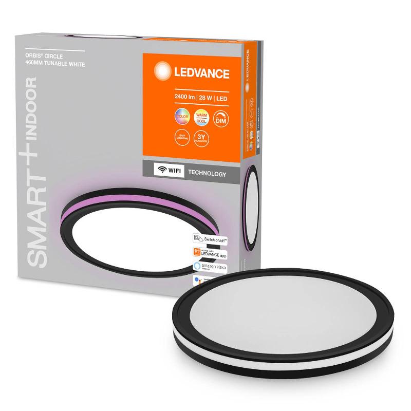 LEDVANCE SMART+ WIFI ORBIS CIRCLE CCT RGB NOIR