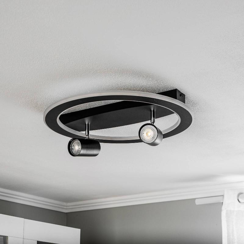 LINDBY BERISHA PLAFONNIER LED À 3 LAMPES, NOIR