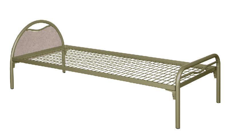 LIT TÊTE MÉTAL/PANNEAU BÉTON ALBA SOMMIER TREILLIS 80X190 COLORIS RAL 7034 BRONZ - MANUTAN COLLECTIVITÉS