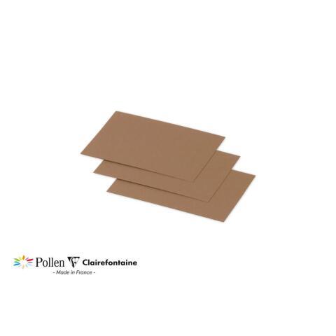 LOT DE 3 - PAQUET DE 25 CARTES SIMPLES POLLEN 70X95MM 210G/M² - KRAFT