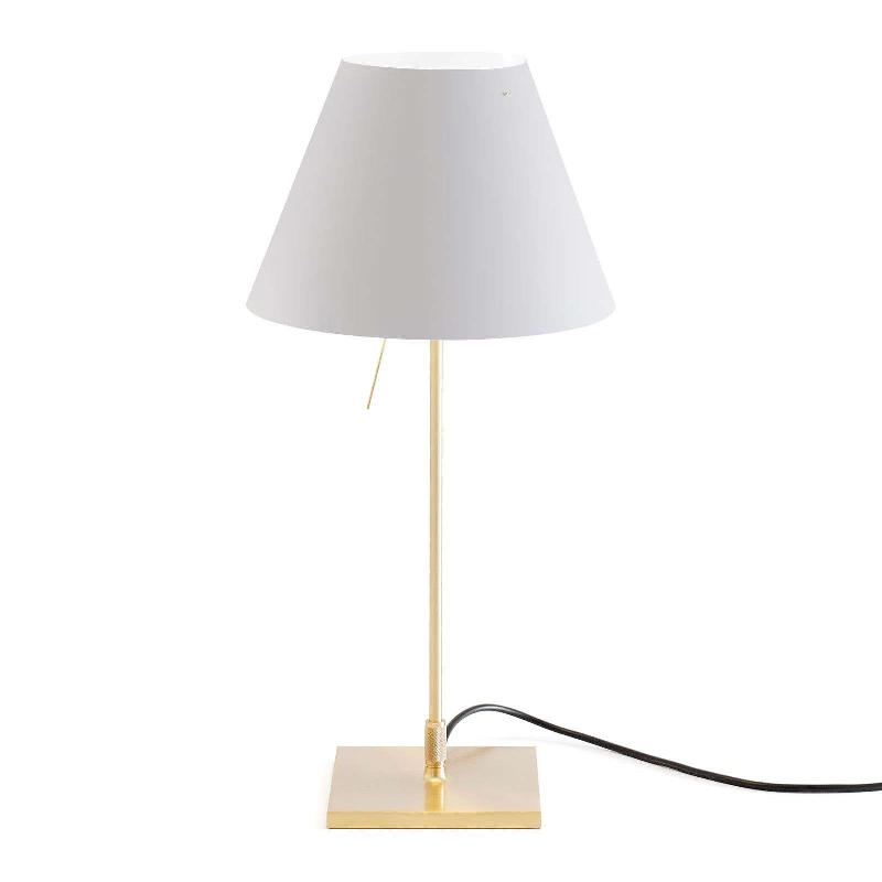 LUCEPLAN COSTANZINA LAMPE TABLE LAITON BLANC BRUME