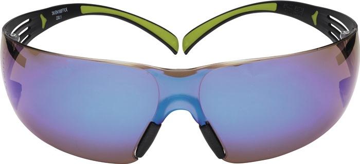 Lunettes de protection SecureFit SF400 - EN166/EN172 - branches noires/vertes - verres bleus polycarbonate - 3M_0