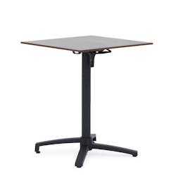 METRO PROFESSIONAL Table de terrasse Massini, aluminium, 60 x 60 cm, pliable, Plateau HPL, aspect pierre, gris pierre - gris aluminium 4337255252899_0