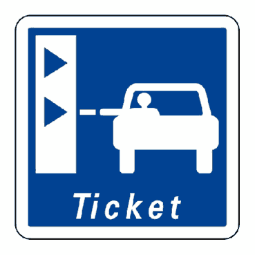 Panneau C62 - Indication borne retrait ticket Péage_0
