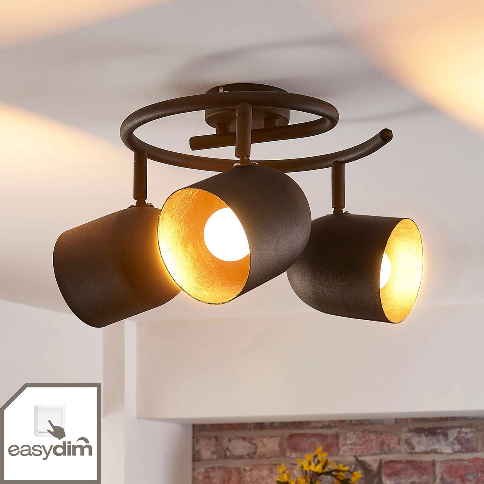 LINDBY SPOT POUR PLAFOND MORIK, ROND, À 3 LAMPES