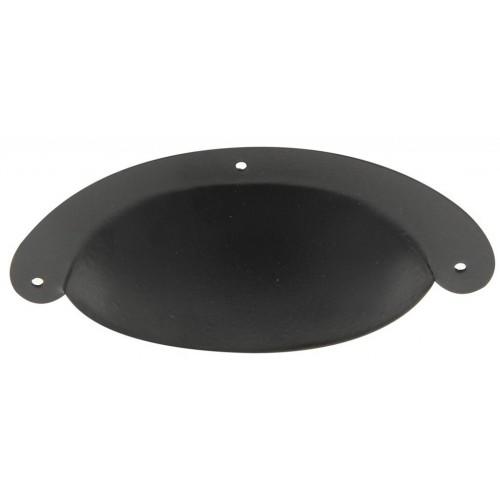POIGNÉE DE MEUBLE COQUILLE LISSE P0535 - ENTRAXE 85 MM - NOIR MAT CADAP