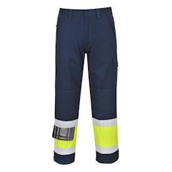 Portwest - Pantalon de travail haute visibilité jaune bleu marine MODAFLAME Jaune / Bleu Marine Taille M - M jaune MV26YNRM_0