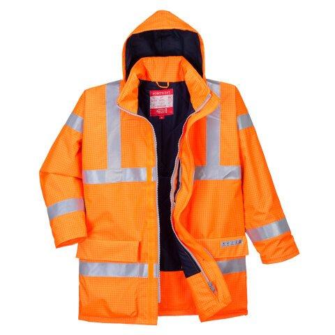 PORTWEST S778 PARKA BIZFLAME RAIN HI-VIS MULTIRISQUE ORANGE - TAILLE 4XL