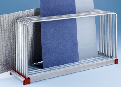 RAYONNAGE POUR PANNEAUX - L X L X H 2030 X 560 X 1000 MM LARGEUR COMPARTIMENTS 45 MM