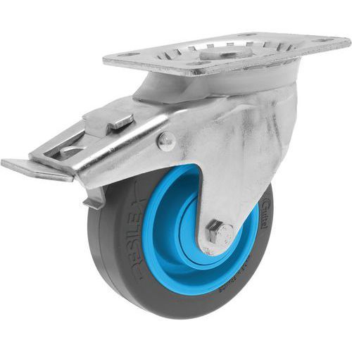 ROULETTE RÉSILEX À PLATINE PIVOTANTE Ø 100MM - 200 KG - GUITEL