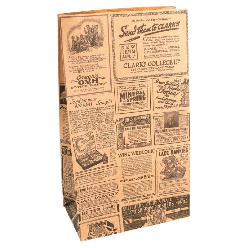 Sac kraft SOS Times 14+8x24cm - par 1000_0